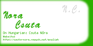 nora csuta business card